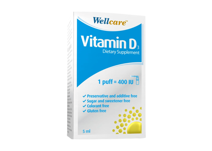 Vitamin D3 400 IU (5ml) - Wellcare