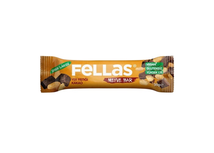 Yer Fıstıklı ve Kakaolu Bar (12 adet x 35gr) - Fellas