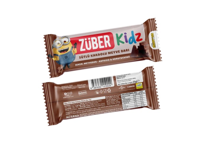 Kidz Sütlü Kakaolu Meyve Bar (16 adet x 25gr) - Züber