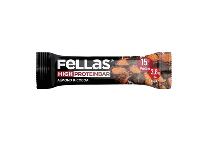 Bademli ve Kakaolu Yüksek Protein Bar (12 adet x 45gr) - Fellas