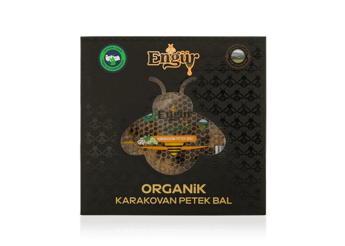 Organik Karakovan Petek Balı (Karton kutu, 500gr) - Engür