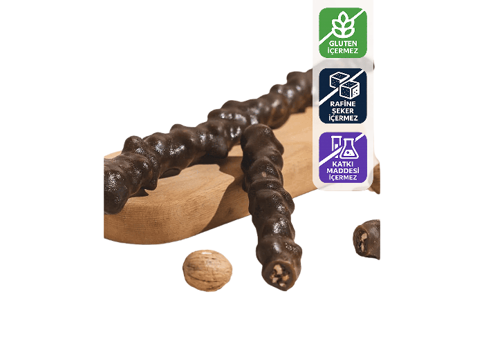 Glutensiz Şeker İlavesiz Cevizli Sucuk Köme (100gr) - Yediğini Önemse