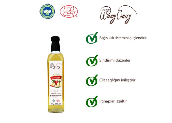 Organik Elma Suyu Konsantresi (325gr) - Windy Valley