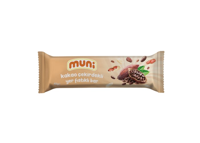 Kakao Çekirdekli Yer Fıstığı Barı (40gr) - Muni