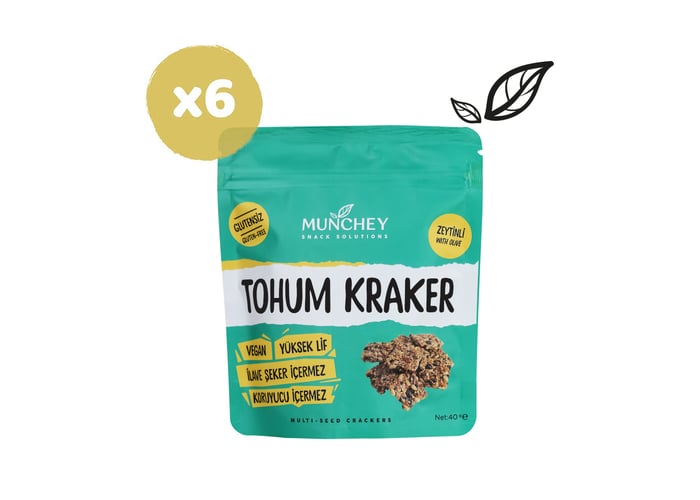 Zeytinli Tohum Kraker (6 adet x 40gr) - Munchey Food