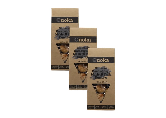 Glutensiz Karabuğday Unundan Tuzlu Kurabiye (80gr x 3 adet) - Quoka