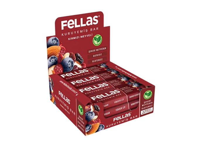 Fellas Kırmızı Meyveli Kuruyemiş Bar (12 adet x 30gr)