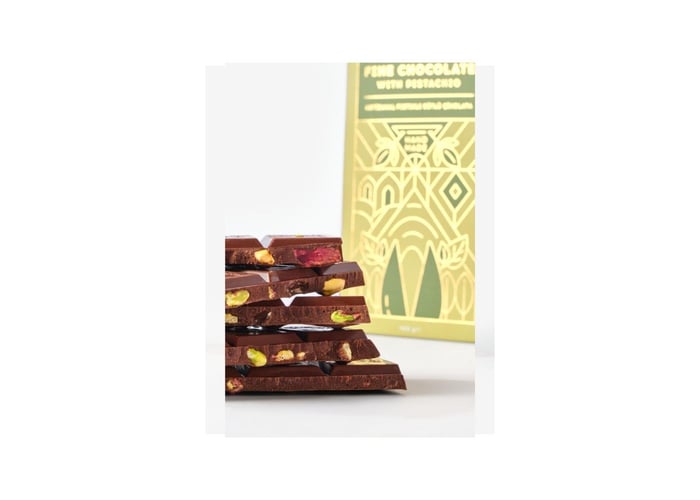 Artizanal Fıstıklı Sütlü Tablet Çikolata (100gr) - Naturca