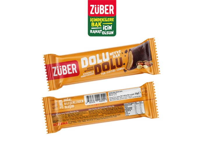 Dolu Dolu Yer Fıstığı Ezmeli Meyve Bar (30gr) - Züber