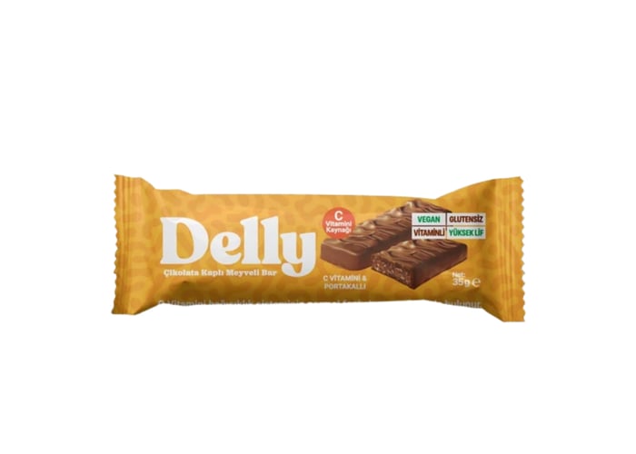 Çikolata Kaplı C Vitaminli Meyveli Bar (35gr) - Delly