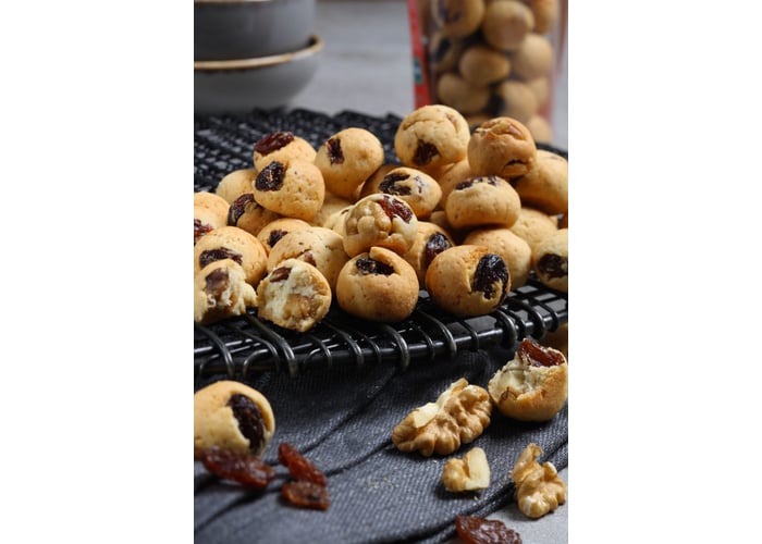 Organik Kurabiye (Üzümlü  Cevizli, 220gr) - Eski maya