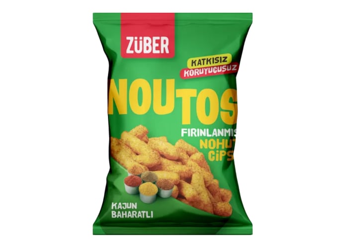 Noutos Kajun Baharatlı Fırınlanmış Nohut Cipsi (55gr) - Züber