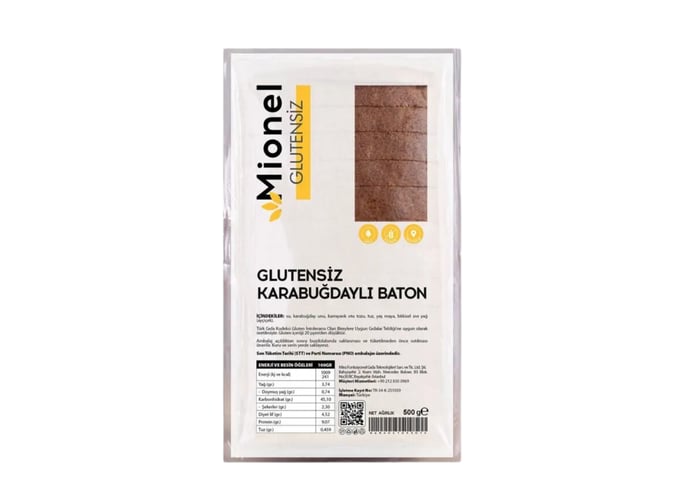Karabuğdaylı Baton Ekmek (Glutensiz, 500gr) - Mionel