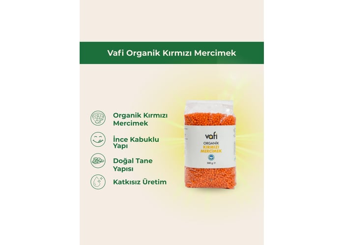 Organik Kırmızı Mercimek (500gr) - Memleket Gurmesi