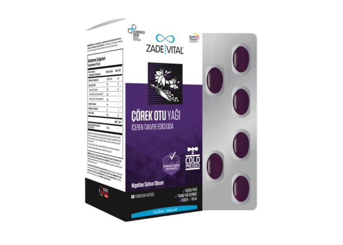 Çörek Otu Yağı İçeren Takviye Edici Gıda (60 kapsül) - Zade Vital