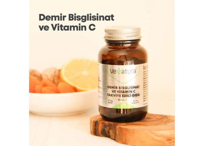 Demir Bisglisinat ve Vitamin C Takviye Edici Gıda (90 kapsül) - Venatura