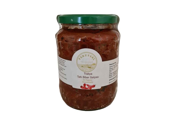 Pekuysal Doğal Çiftlik Trakya Tarla Acı Biber Salçası (700gr)