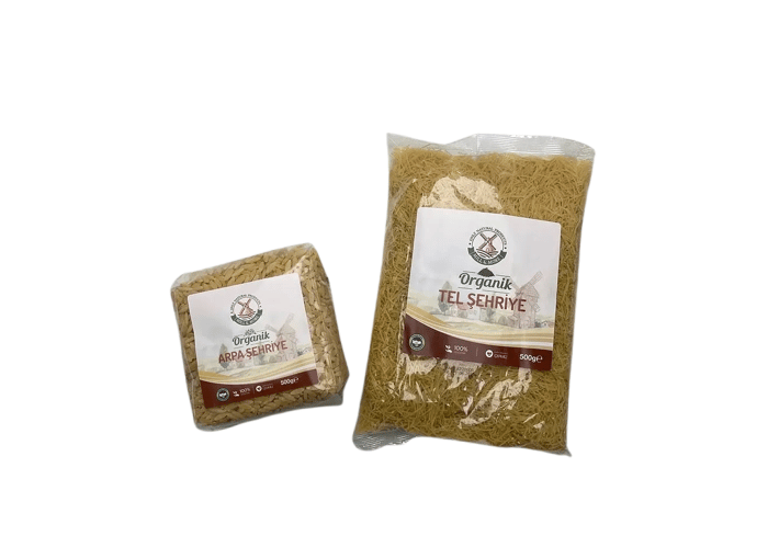 Organik Tel Şehriye (500gr) ve Organik Arpa Şehriye (500gr) Seti - Mill & More