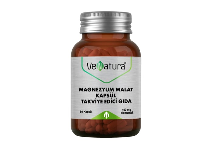 Magnezyum Malat (60 kapsül, 100mg) - Venatura