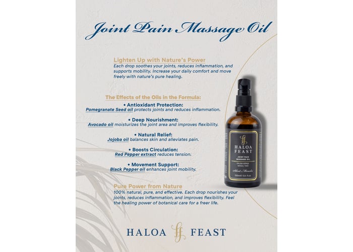 Eklem Ağrısı Masaj Yağı (100ml) - HALOA FEAST
