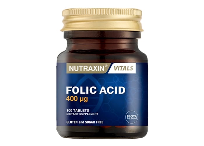 Folic Acid (400mcg, 100 tablet) - Nutraxin