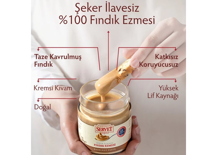 Yer Fıstığı Ezmesi (Şekersiz, 200gr) - Servet