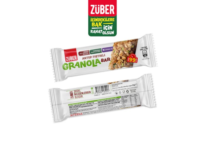 Antep Fıstıklı Granola Bar (25gr) - Züber