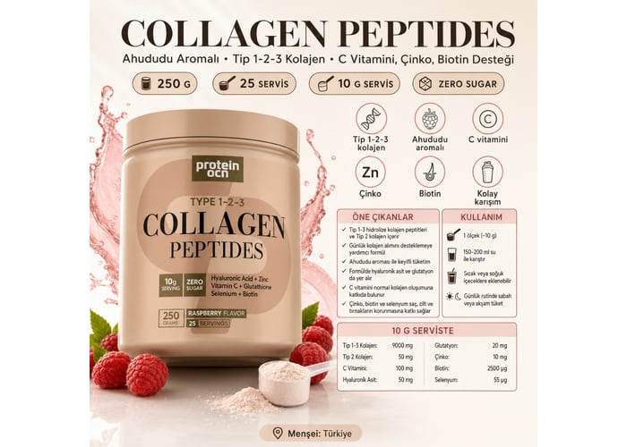 Collagen Ahududu Type 1-2-3 (250gr) - Proteinocean
