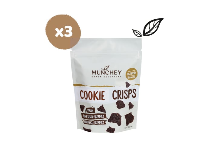 Cookie Crisps Kakao (3 adet x 100gr) - Munchey Food