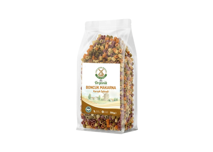 Organik Karışık Sebzeli Boncuk Makarna (300gr) - Mill & More