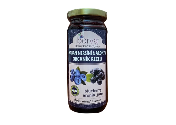 Organik Yaban Mersini ve Aronya Reçeli (260gr) - Berva Organik