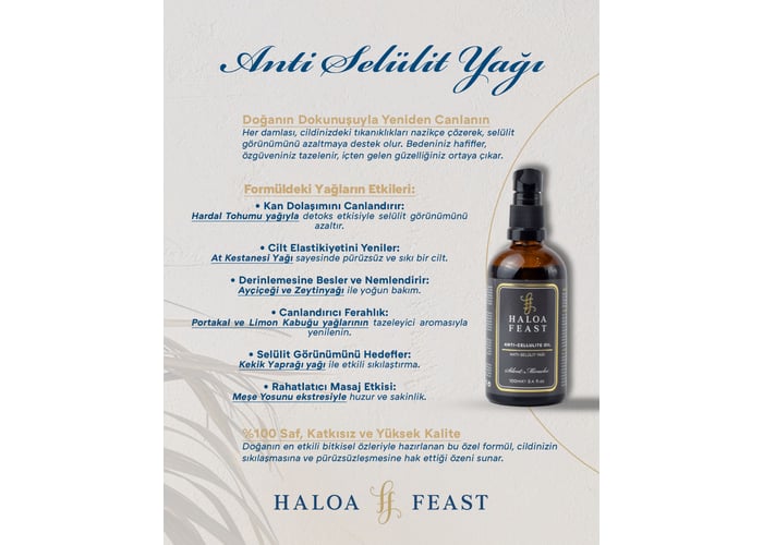 Anti Selülit Yağı (100ml) - HALOA FEAST