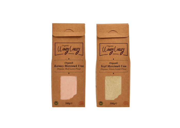 Yeşil Mercimek Unu & Kırmızı Mercimek Unu Seti - Organic Windy Valley