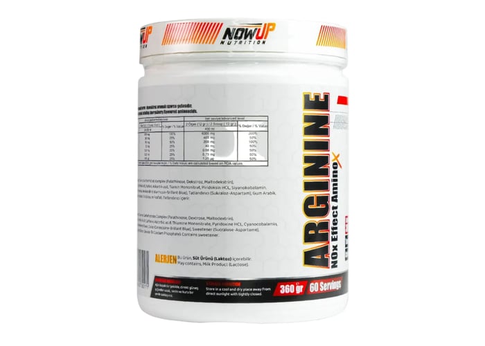 Arginine Nitric Oxide Effect Amino Asit Kiraz & Çilek Aromalı (360gr) - Nowup