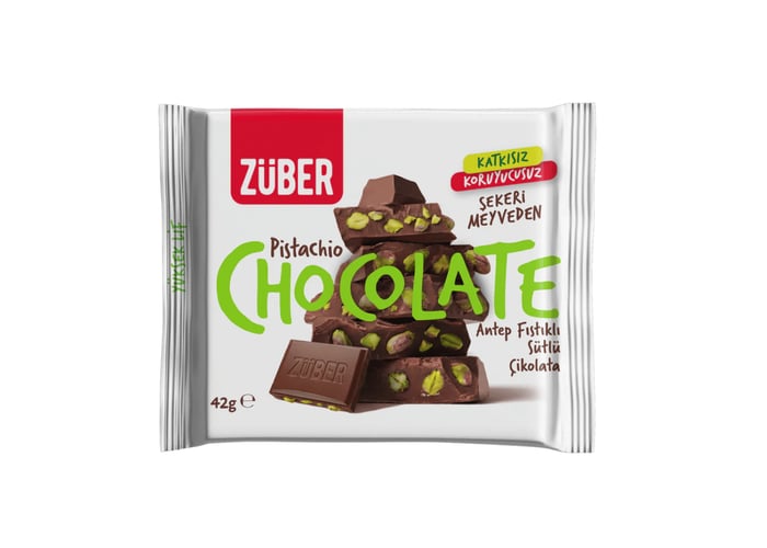 Antep Fıstıklı Sütlü Çikolata (42gr) - Züber