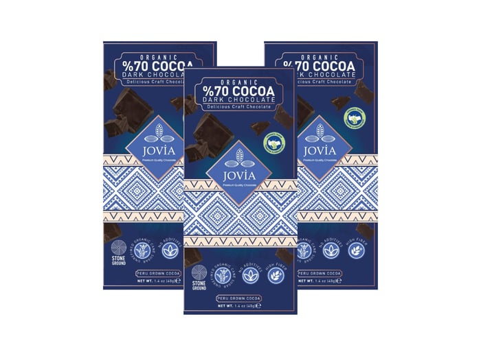 Organik %70 Bitter Çikolata (3 adet x 40gr) - Jovia