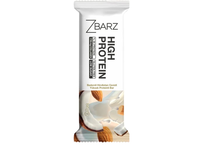Bademli Hindistan Cevizli Yüksek Proteinli Bar (35gr) - Zbarz