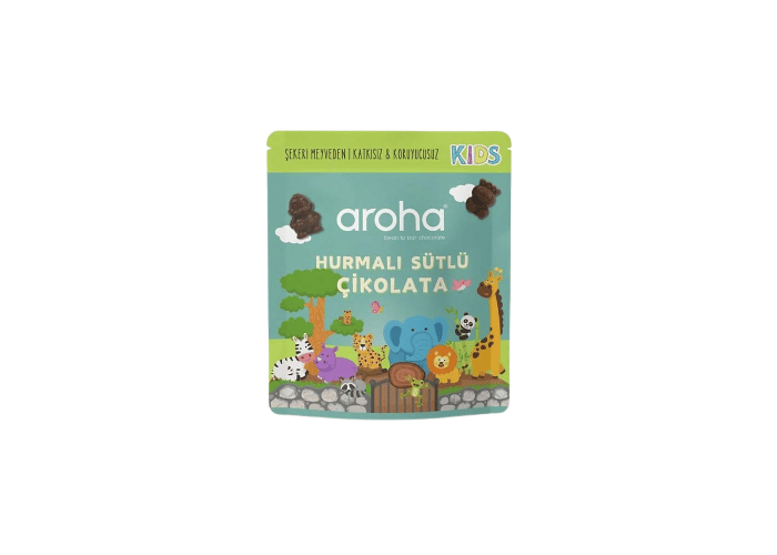 Kids Hurmalı Sütlü Çikolata (Şekeri Meyveden, 45gr) - Aroha