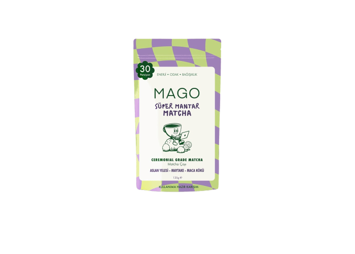 Fonksiyonel Mantar Takviyeli Ceremonial Grade Matcha (30 porsiyon, 135gr) - Mago Matcha