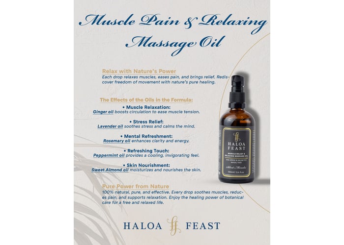 Kas Gevşetici Masaj Yağı (100ml) - HALOA FEAST