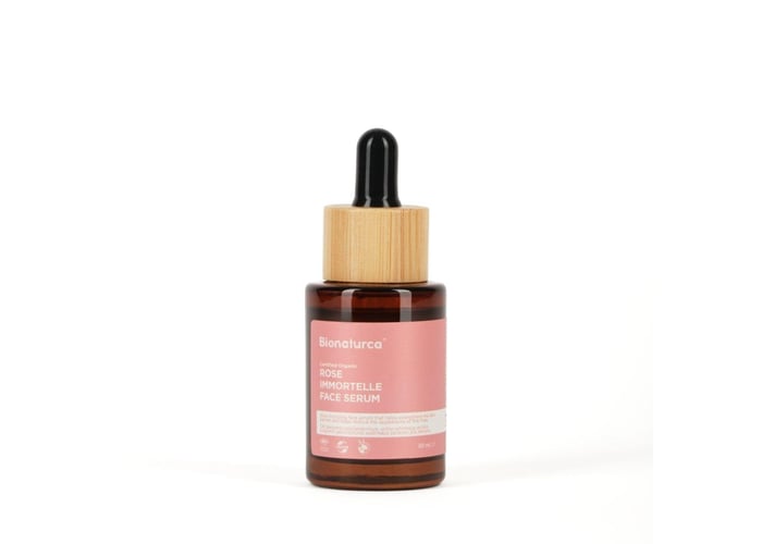 Organik Sertifikalı Gül & Ölmez Çiçek Sıkılaştırıcı Yüz Serumu (30ml) - Bionaturca