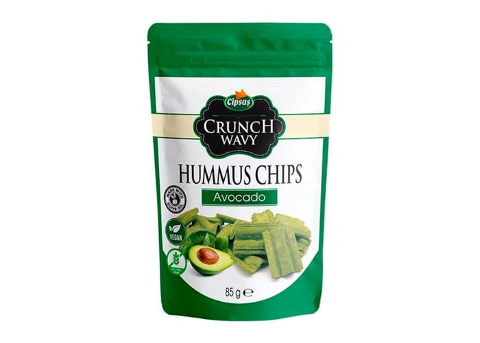 Crunch Wavy Avokado Aromalı Vegan Fırınlanmış Nohut Cipsi (Glutensiz, 85gr) - Cipsaş