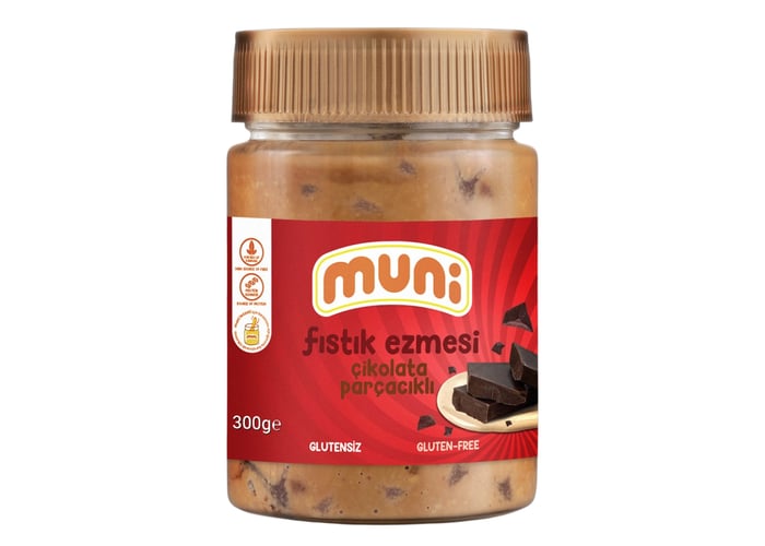 Çikolata Parçacıklı Fıstık Ezmesi (300gr) - Muni