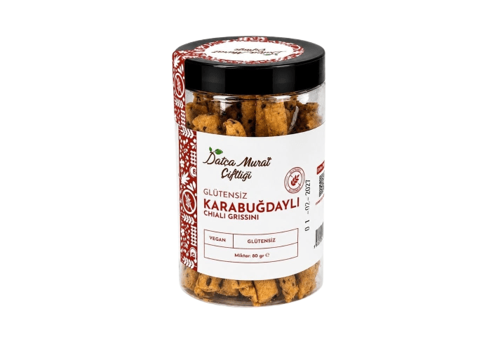 Karabuğdaylı ve Chialı Grissini (Glutensiz, 80gr) - Datça Murat Çiftliği