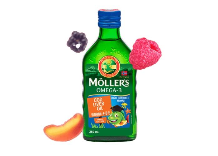 Möller's Tutti Frutti Aromalı Omega 3 Balık Yağı (250ml)