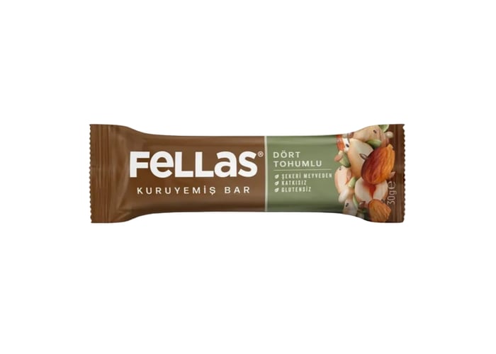Dört Tohumlu Kuruyemiş Bar (30gr) - Fellas