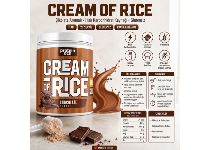 Cream Of Rice Çikolatalı (1kg) - Proteinocean