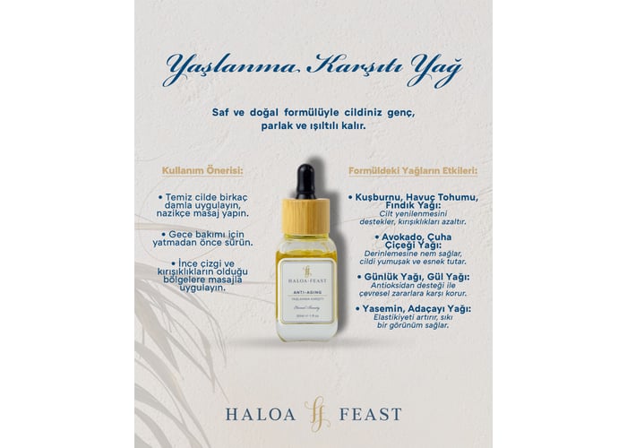 Yaşlanma Karşıtı Yağ (30ml) - HALOA FEAST