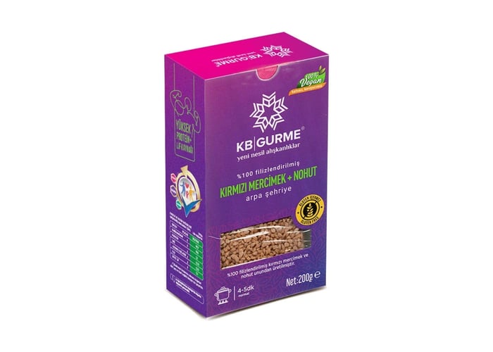Kırmızı Mercimek ve Nohut Şehriye (200gr) - KB Gurme
