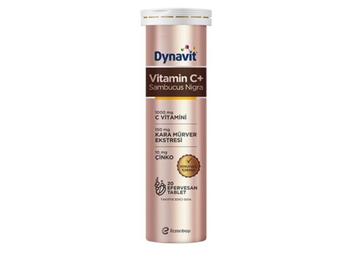 Vitamin C+ Sambucus Nigra (20 efervesan tablet) - Dynavit